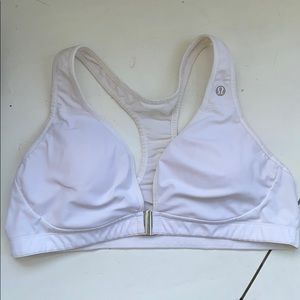 White Lulu Lemon Sports Bra
